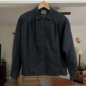 Vintage George Masket LTD Black Wool Snap Front Jacket Women's Size 12